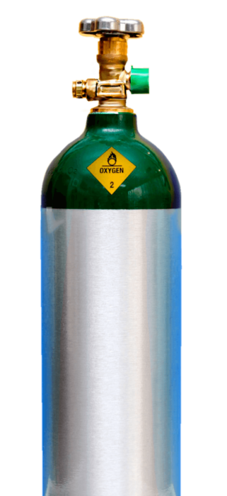 blue oxigen tank